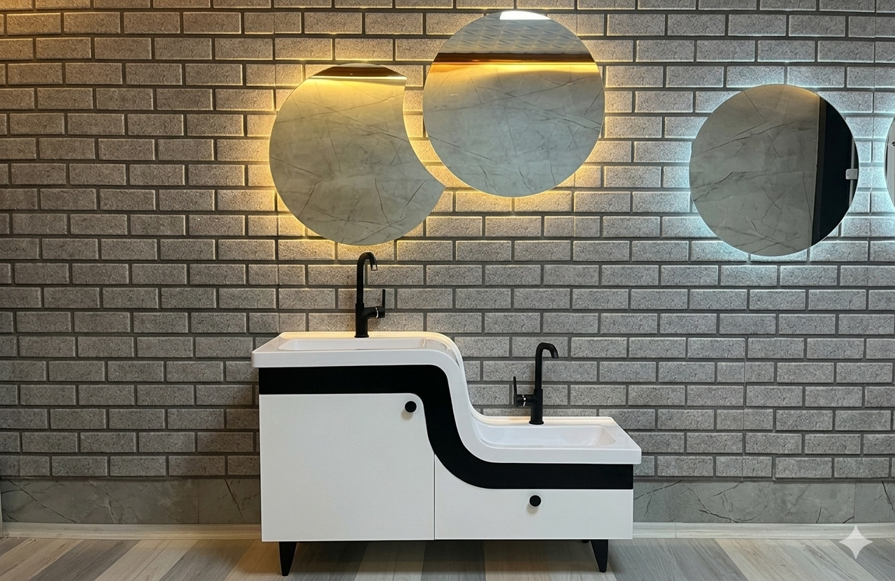 Z Lavabo Modelleri, Çift Kademeli Çocuk Banyo Dolabı, Yaşlı ve Ev Tipi Abdest Lavabosu İmalatı - Turan Yapı